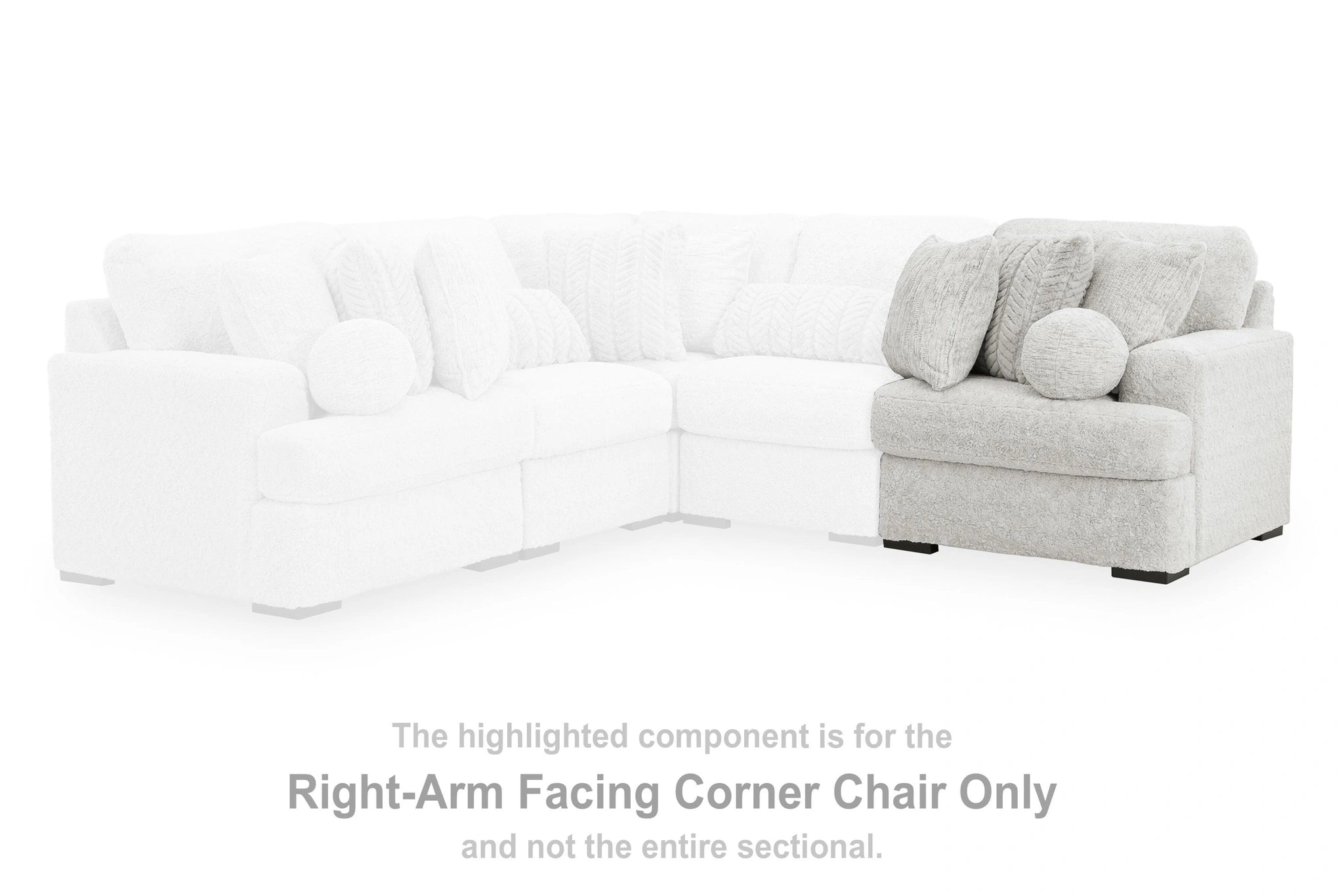 Sofá modular de peluche con chaise longue