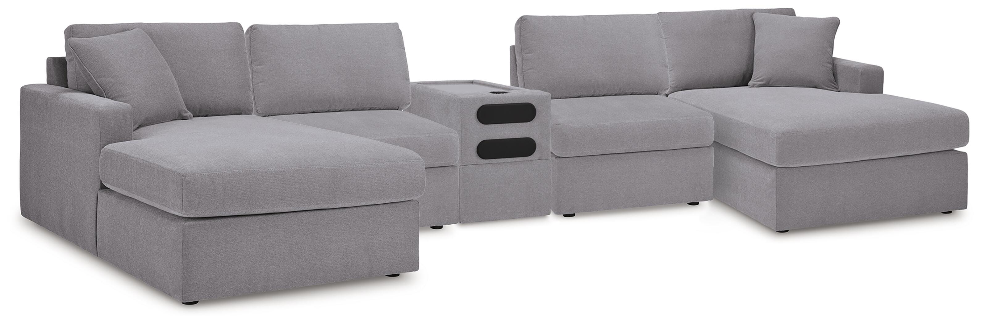 Seccional de 5 piezas Modmax con consola de audio