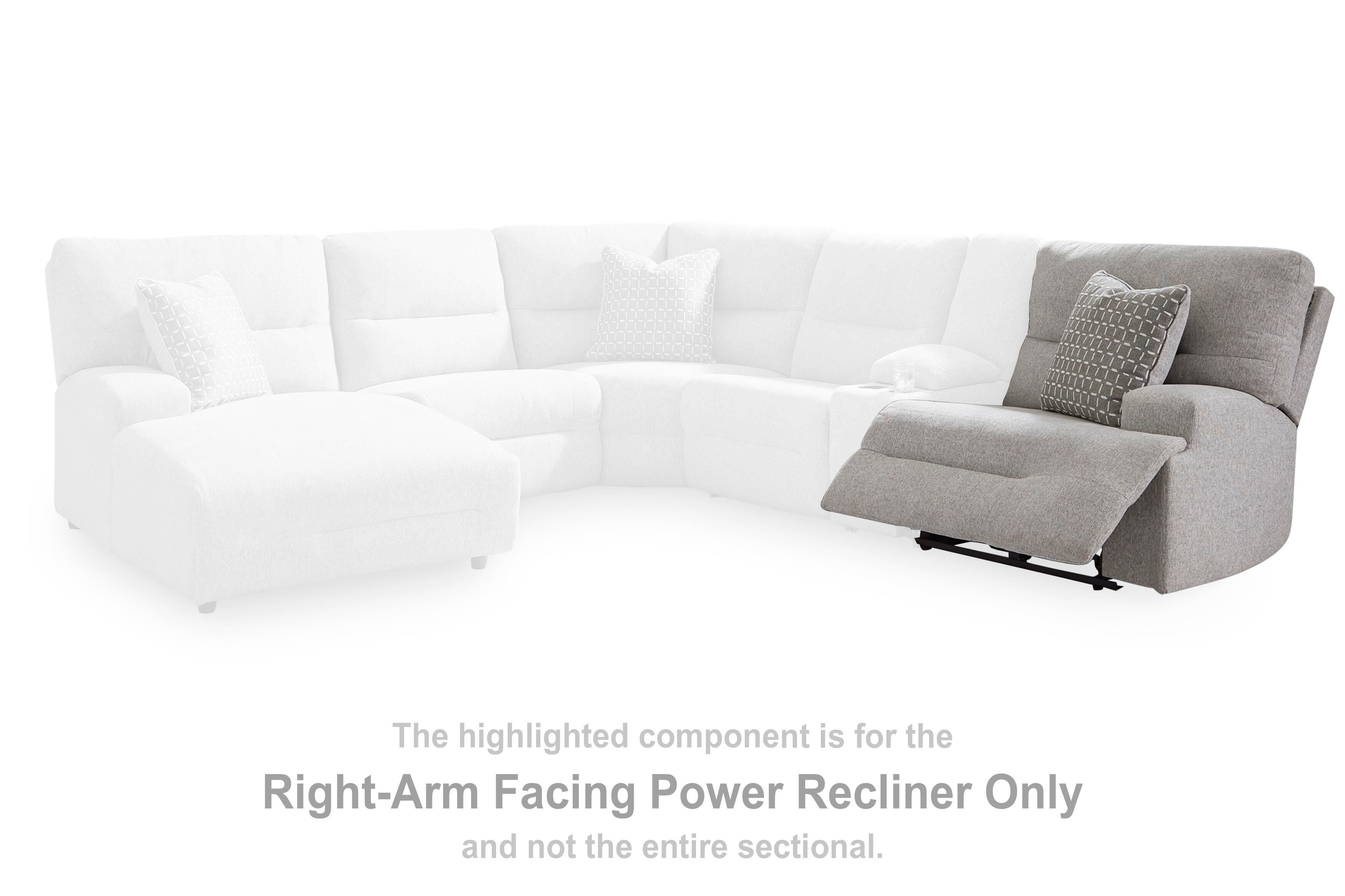 Seccional reclinable eléctrico Acklen Place con chaise