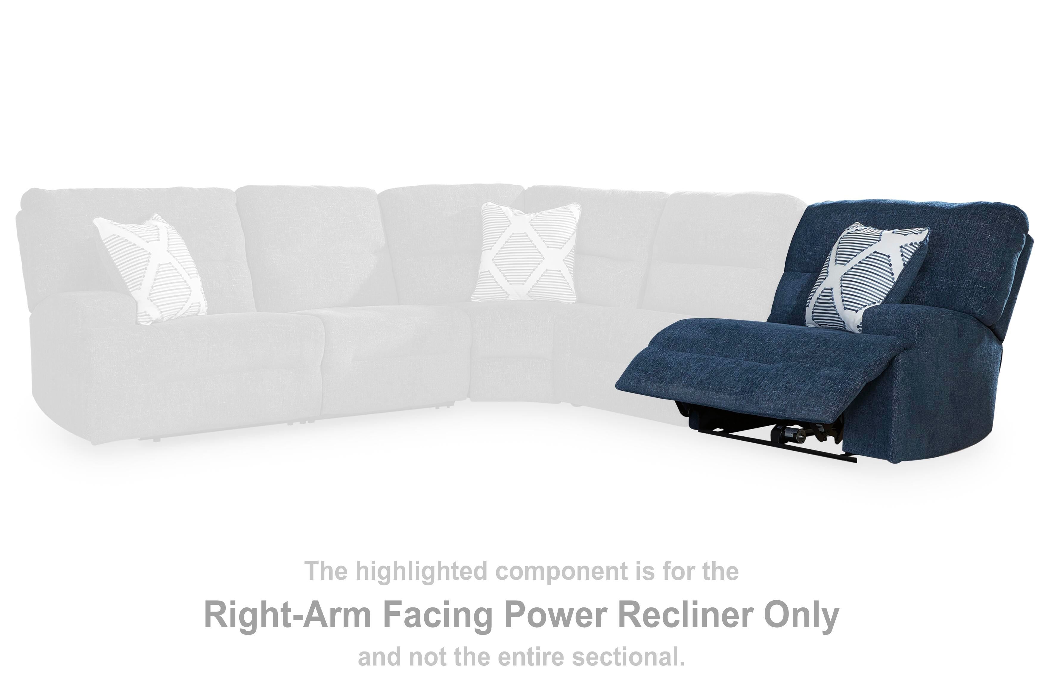 Seccional reclinable eléctrico Acklen Place con chaise