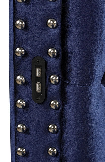 SANSOM Cama King y Queen, Negra, Azul y Gris