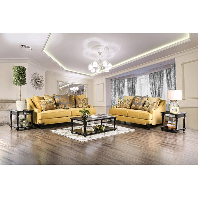 Sofá Viscontti dorado/gris, dorado
