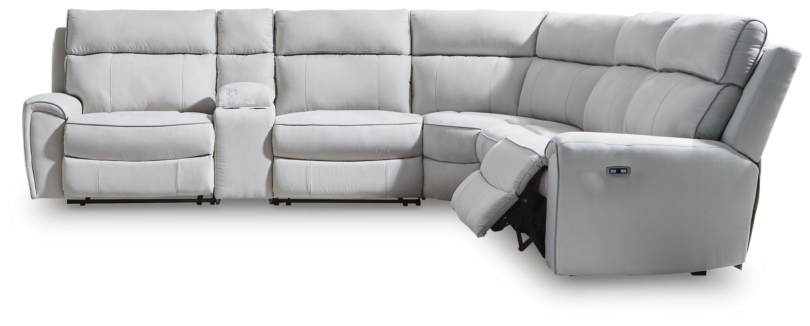 Seccional reclinable Social Pointe con consola de almacenamiento
