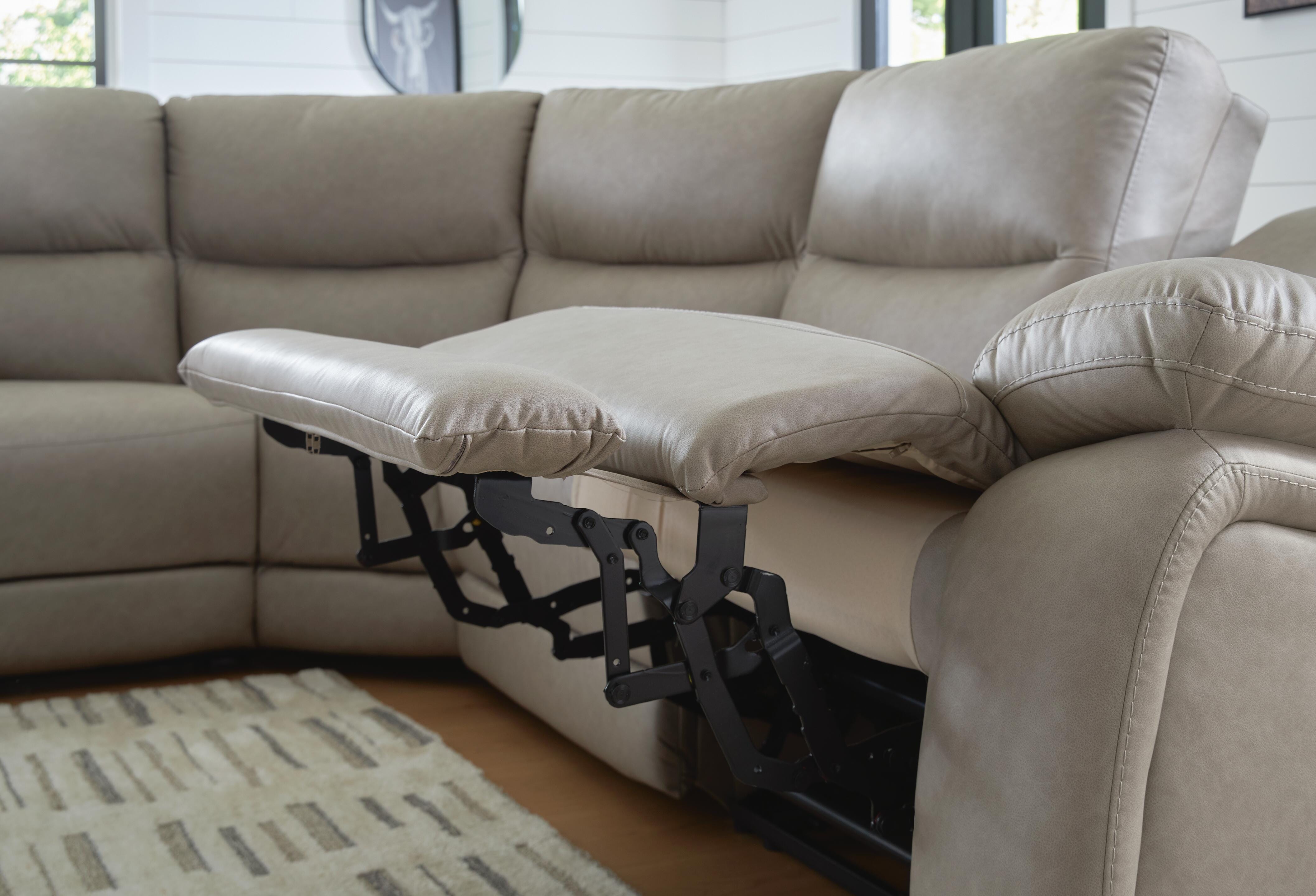 Seccional Reclinable Narwhal Place con Consola de Almacenamiento