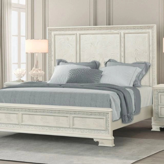 Stella Mia Cama Blanco y Blanco