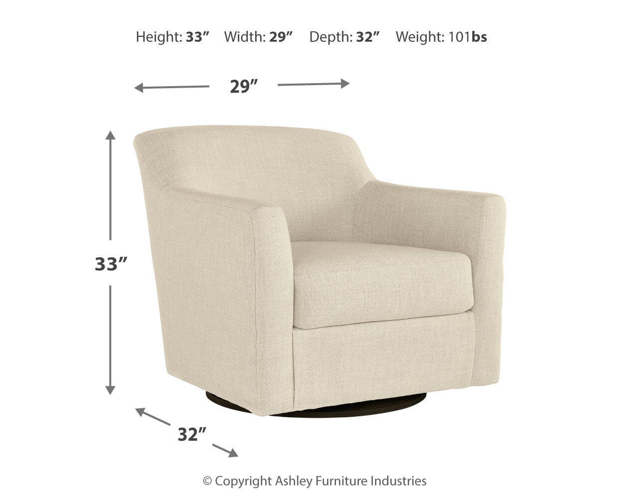 Sillón giratorio Bradney