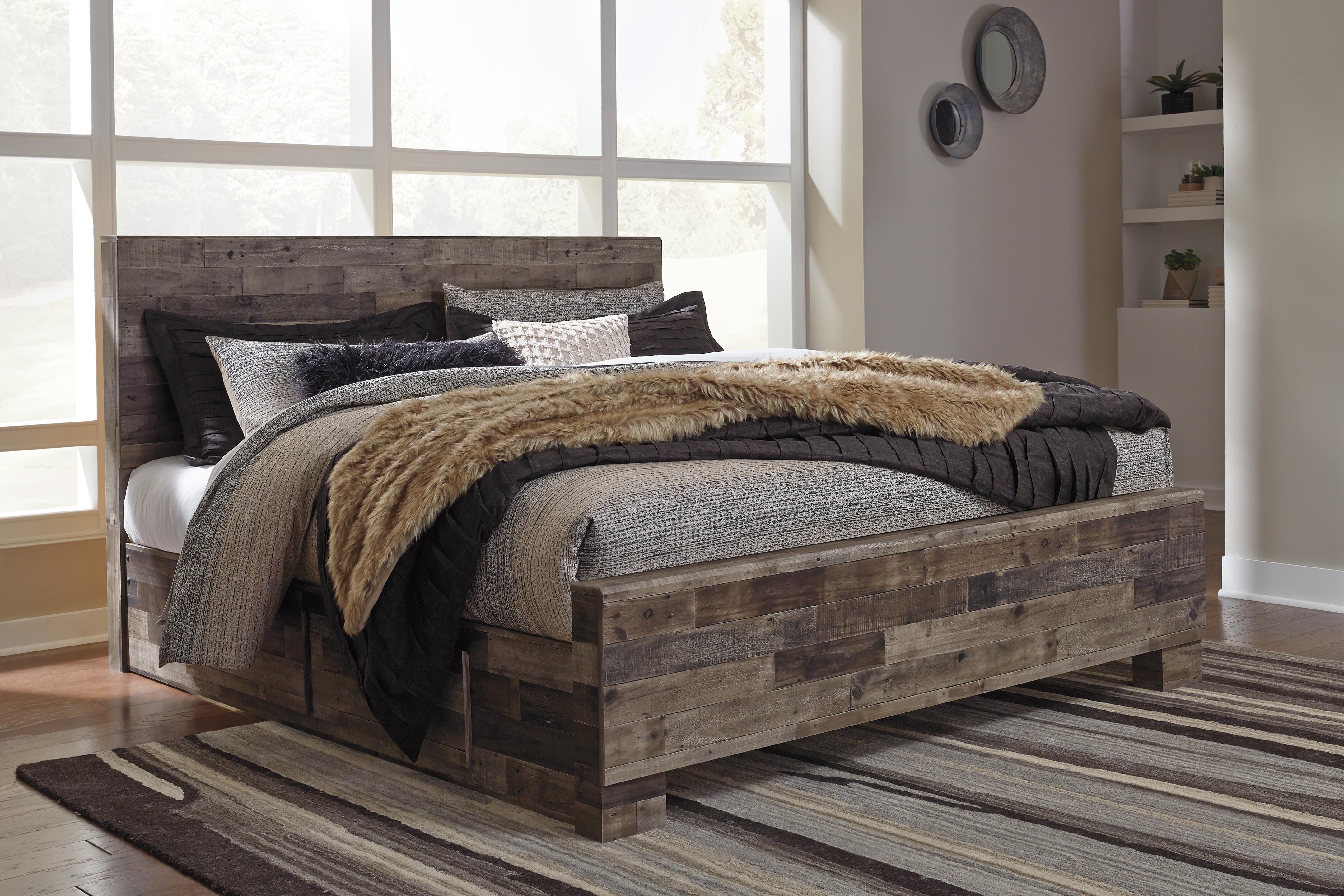 Cama Derekson con 2 cajones de almacenamiento laterales