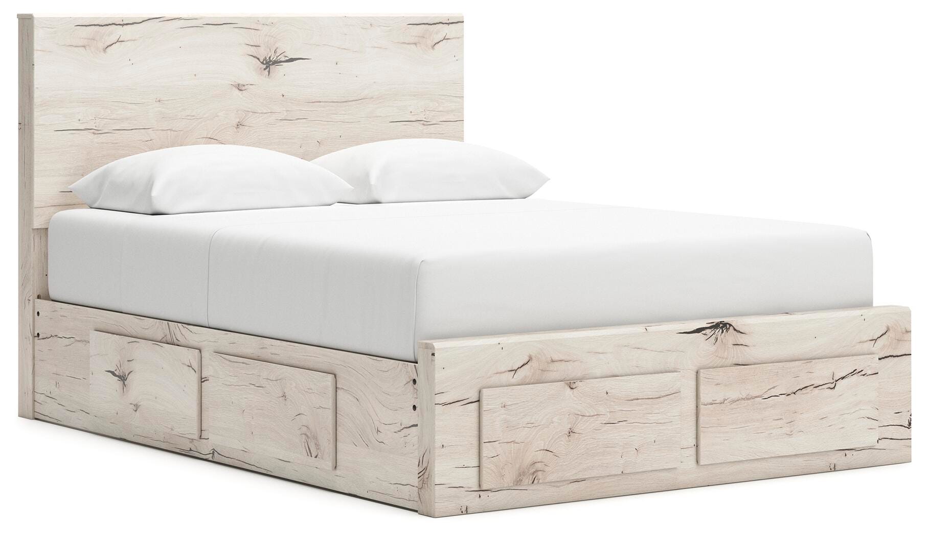 Cama Lawroy con almacenamiento en el panel