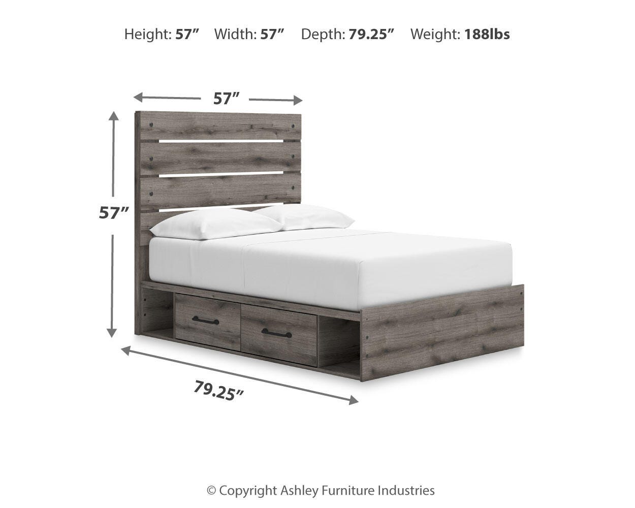 Cama Graystorm con almacenamiento