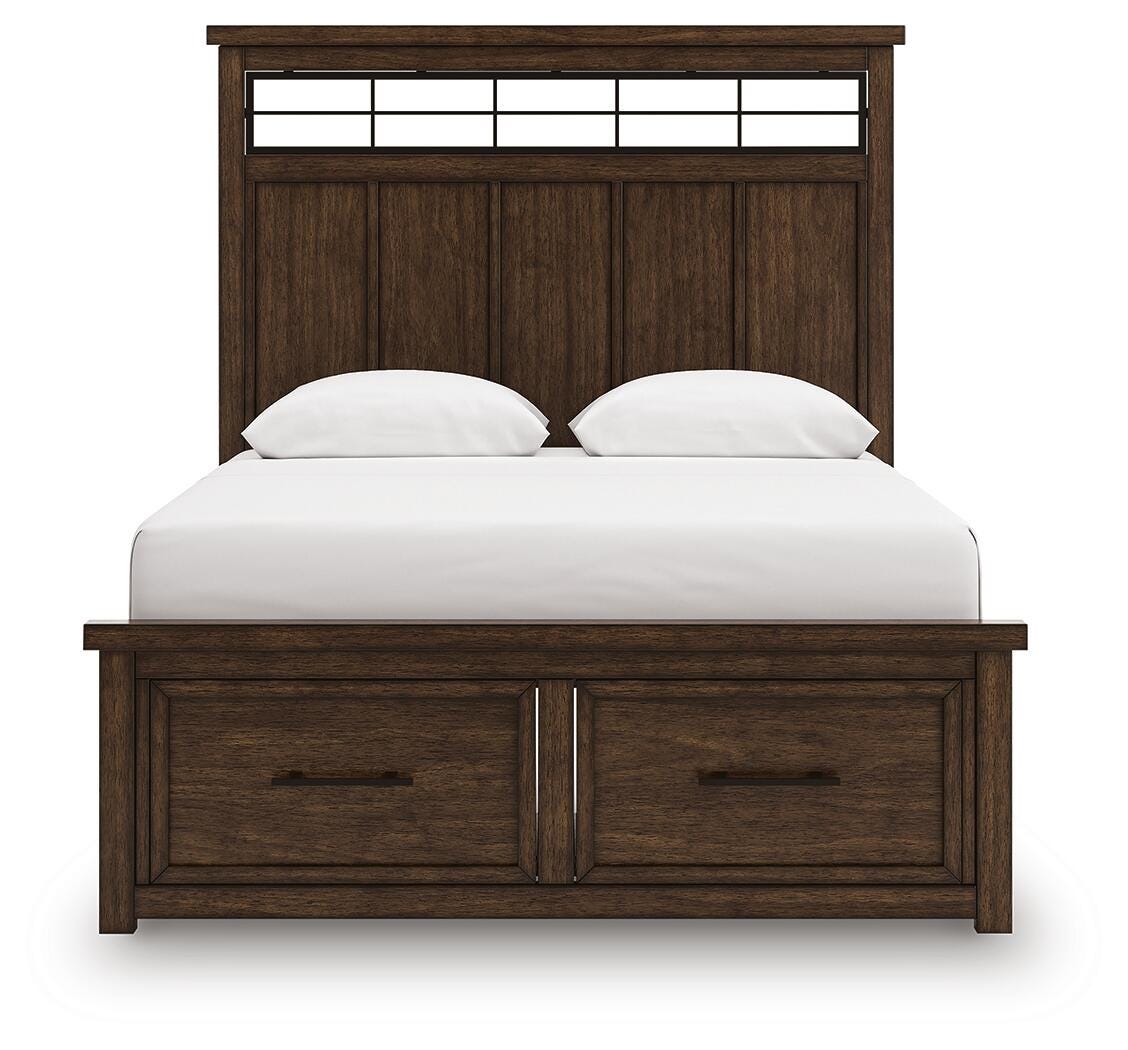 Cama con almacenaje en panel Taffenbrook