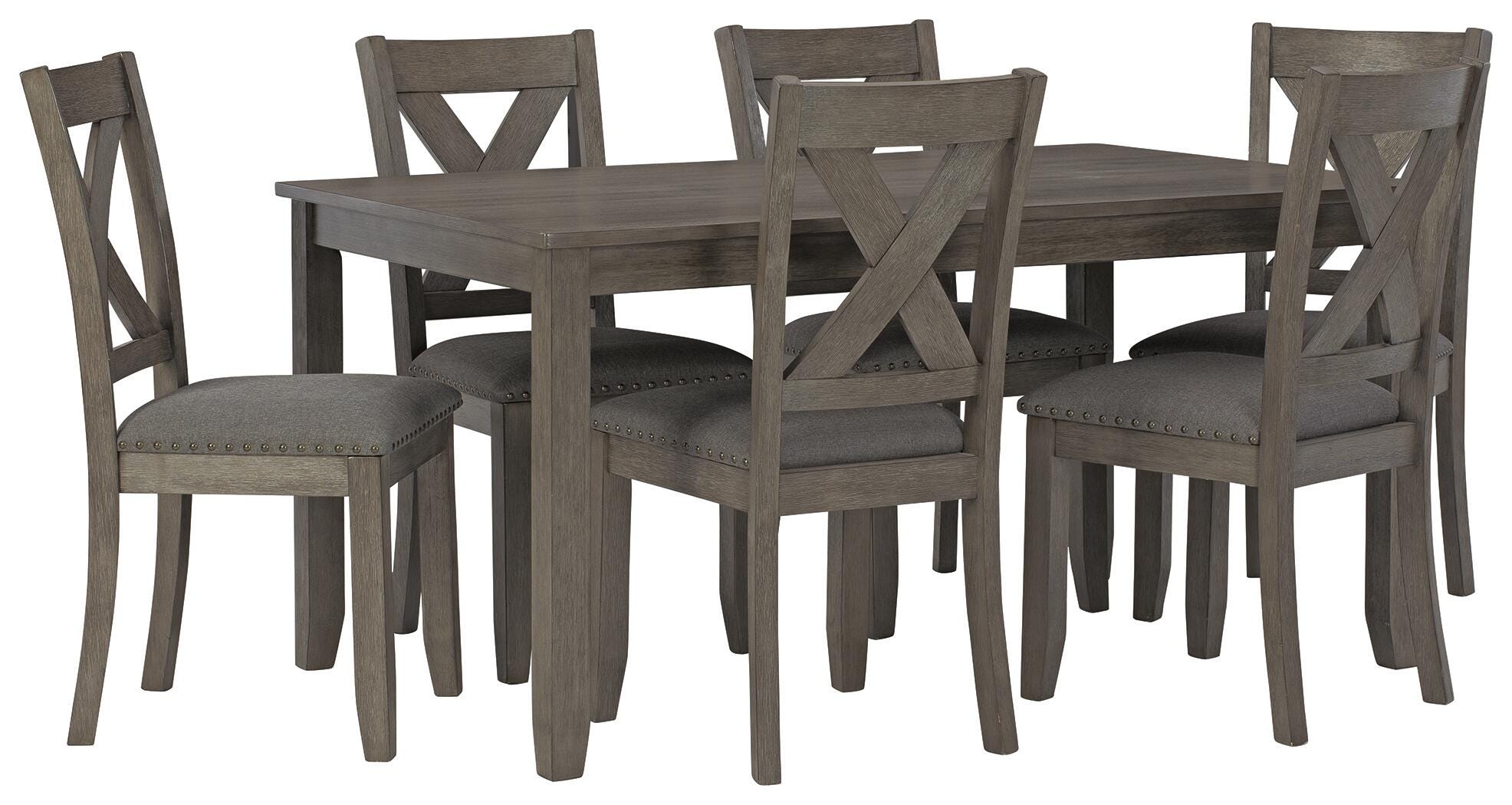 Mesa y sillas de comedor Caitbrook (juego de 7)