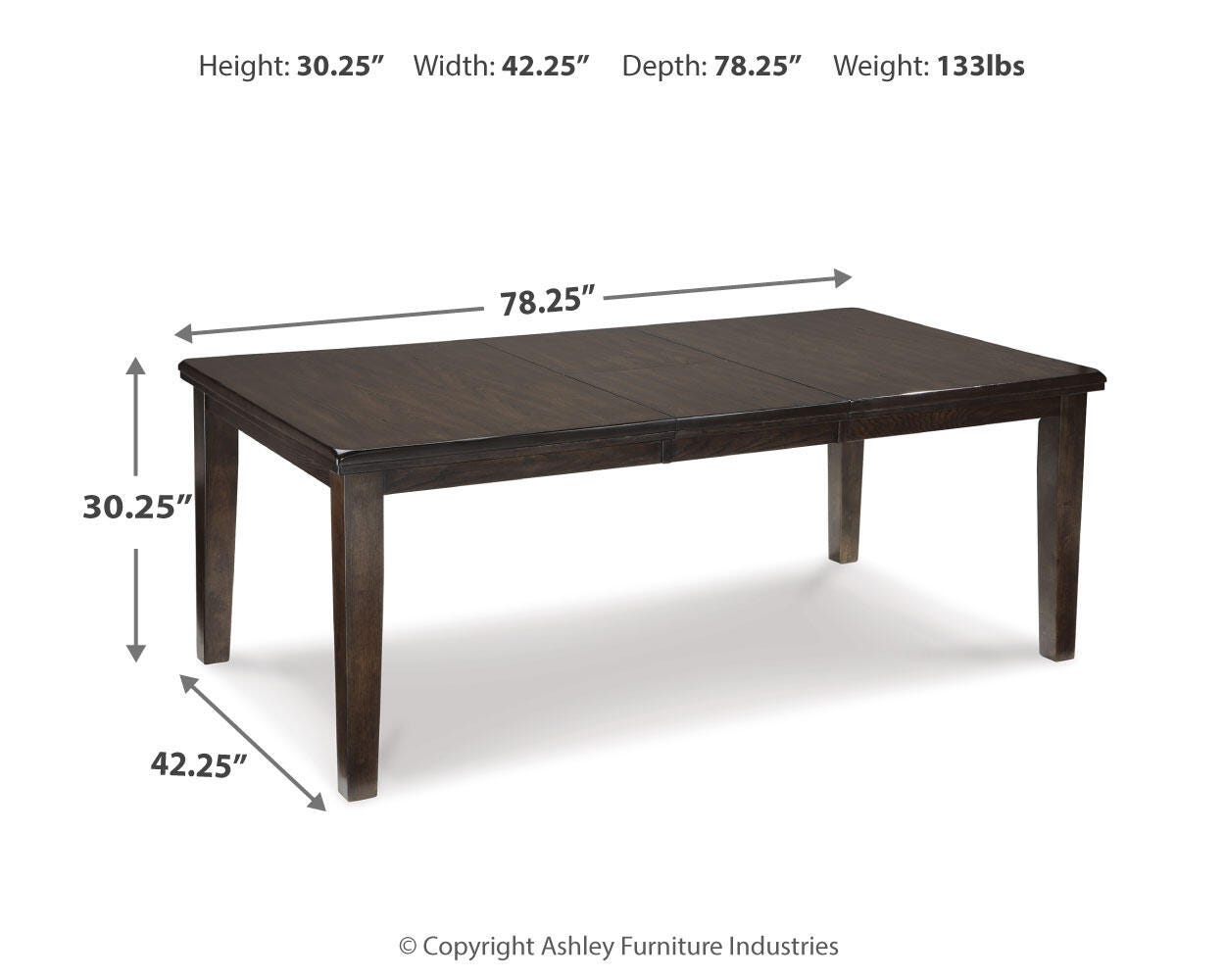 Mesa de comedor extensible Haddigan