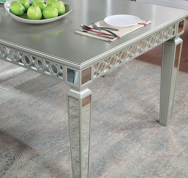 Mesa de comedor ADALIA, Plateada