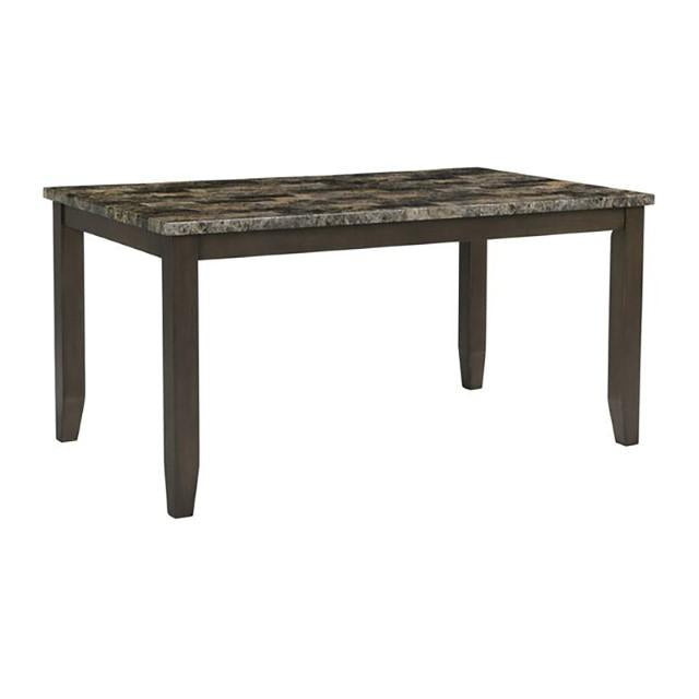 Juego de comedor Adia de 7 piezas, gris y marrón