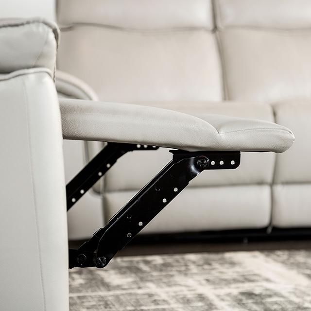 Sofá reclinable manual Bienne blanco y negro