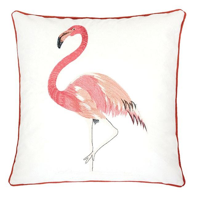 Almohada Lina Flamenco de 20" X 20", Flamenco Único
