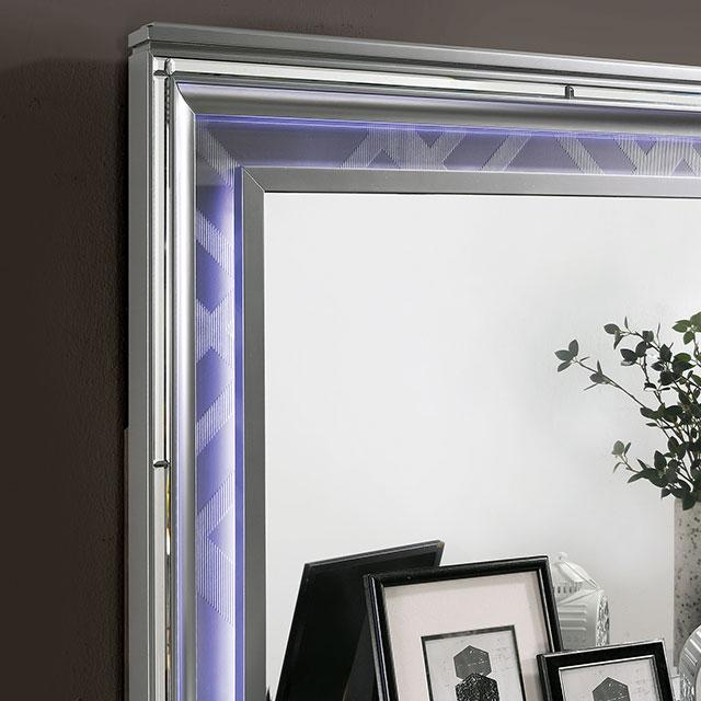 Juego de dormitorio Queen Emmeline de 4 y 5 piezas, gris y blanco