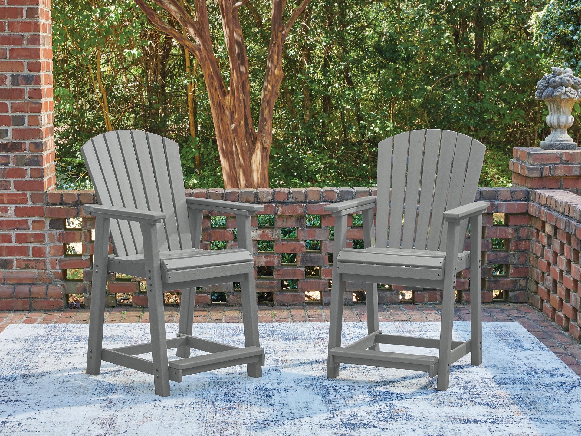 Sanctuary Beach Outdoor Counter Height Bar Stool (Set of 2)