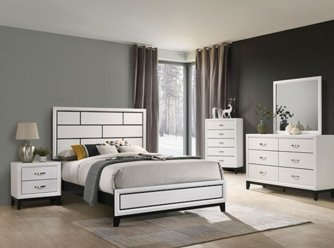 Errico Full Bed -White