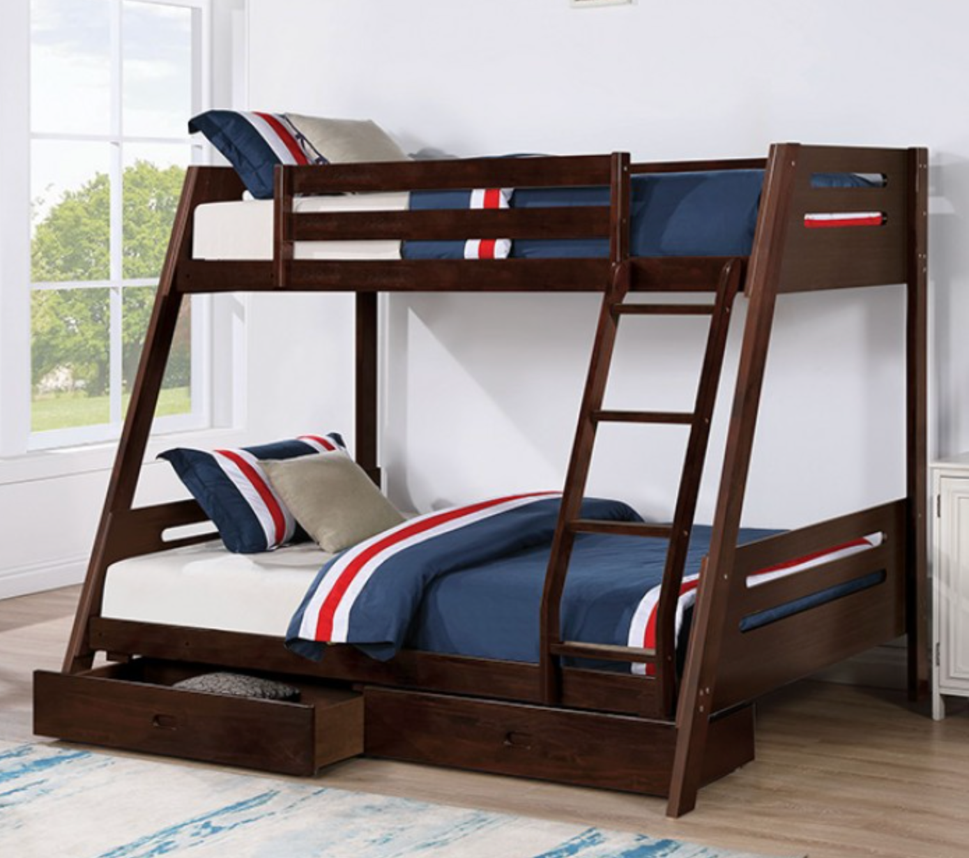 Emilee Twin Over Full Bunk Bed - Espresso