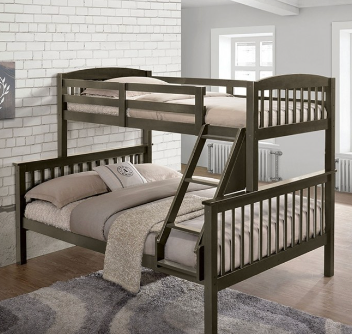 Brooklings Twin Over Full Bunk Bed - Grey