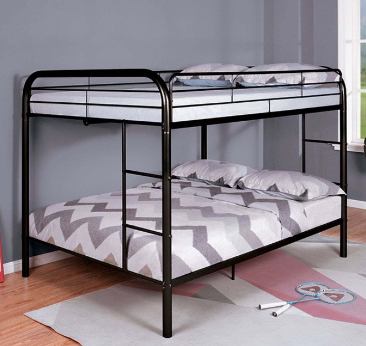Finnerty Full Over Full Bunk Bed -Black