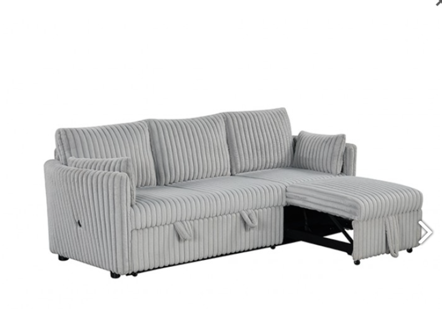 Sofá cama extraíble Denholme - Gris