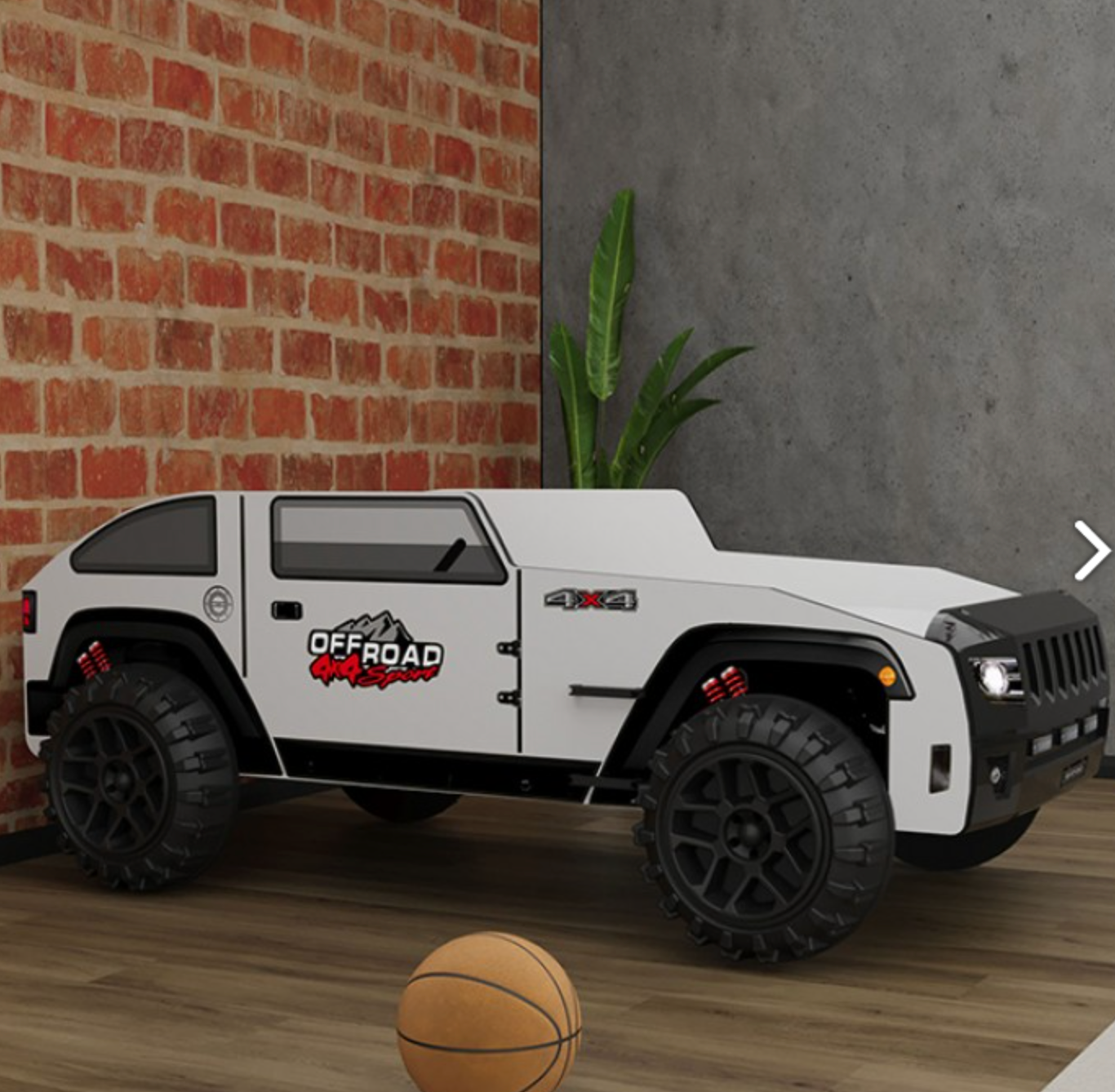 Overlander Kids Car Bed - White