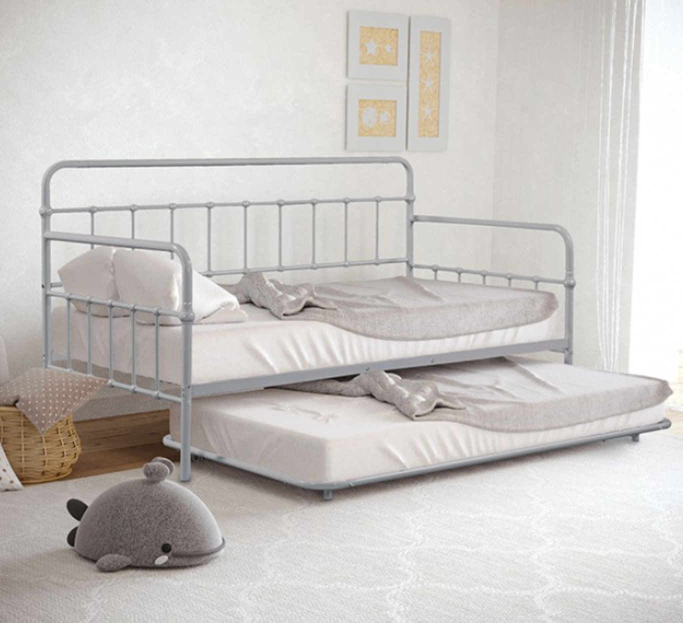 Thera Daybed With Trundle - Silver