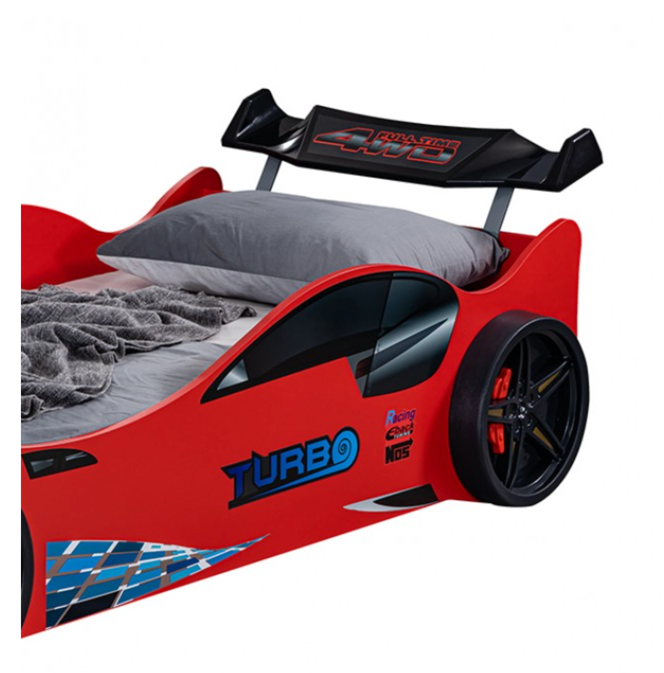 Roadstar Kids Car Bed- Red