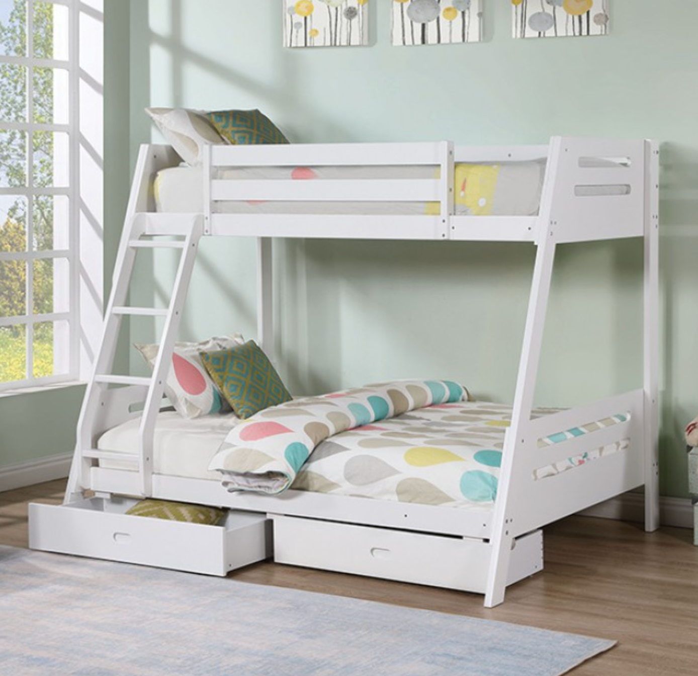Emilee Twin Over Full Bunk Bed - White