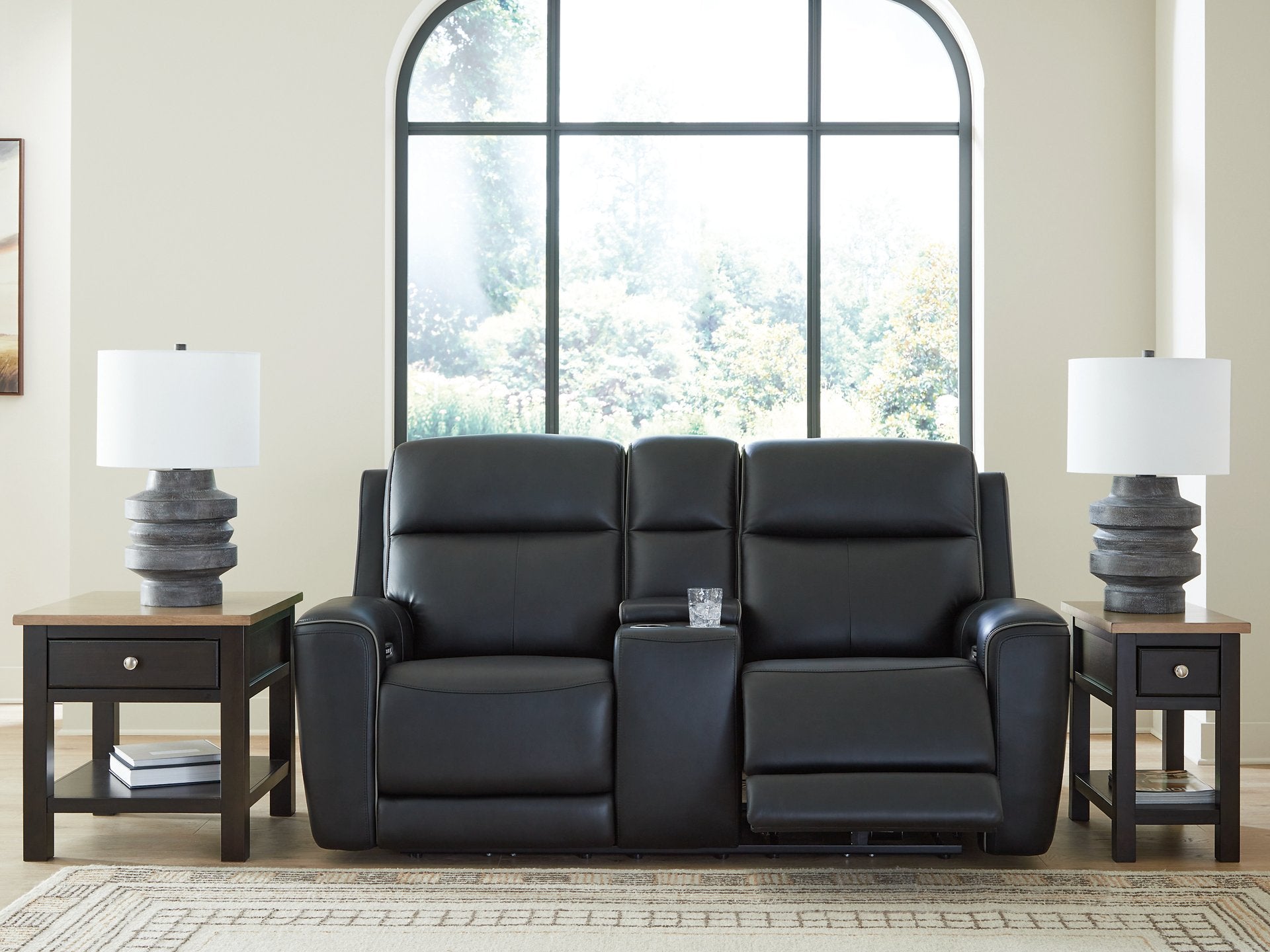 5Z-Comfort Power Reclining Loveseat with Console