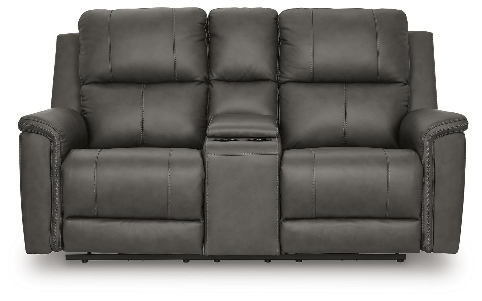 Sofá reclinable de dos plazas Bleckley con consola