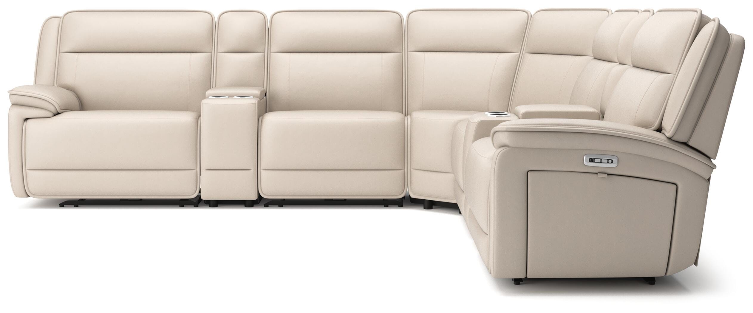 Seccional reclinable Double Deal con 2 consolas