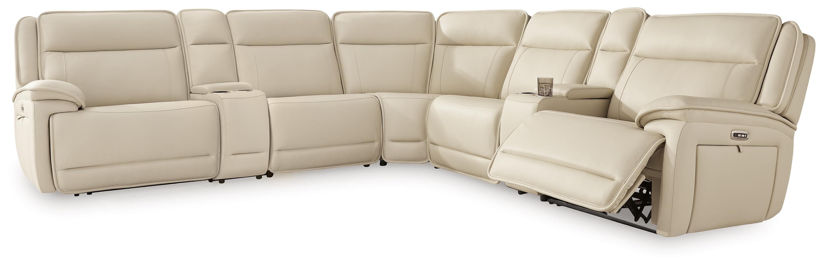 Seccional reclinable Double Deal con 2 consolas