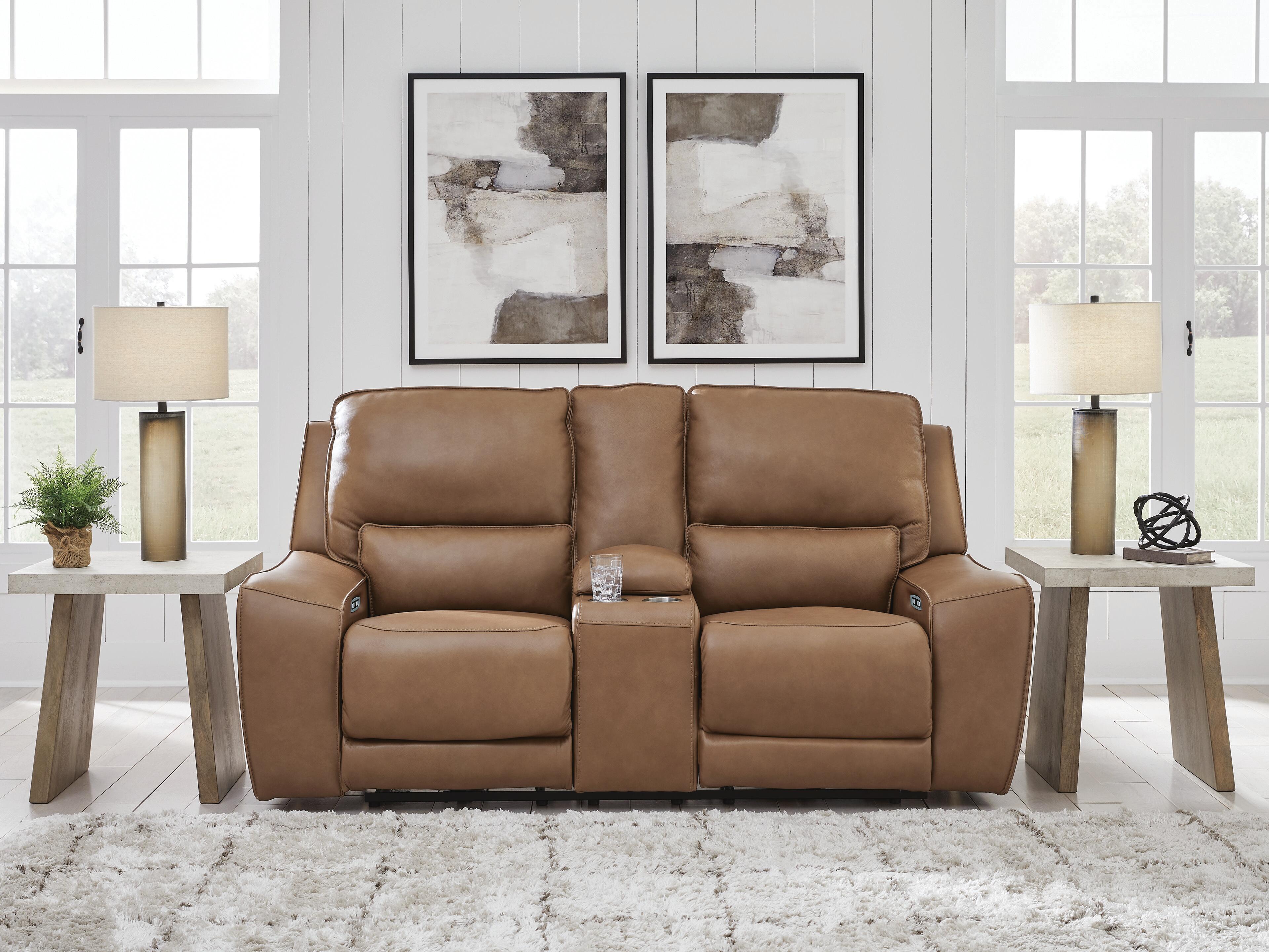 Sofá biplaza reclinable eléctrico DeepWakes con consola