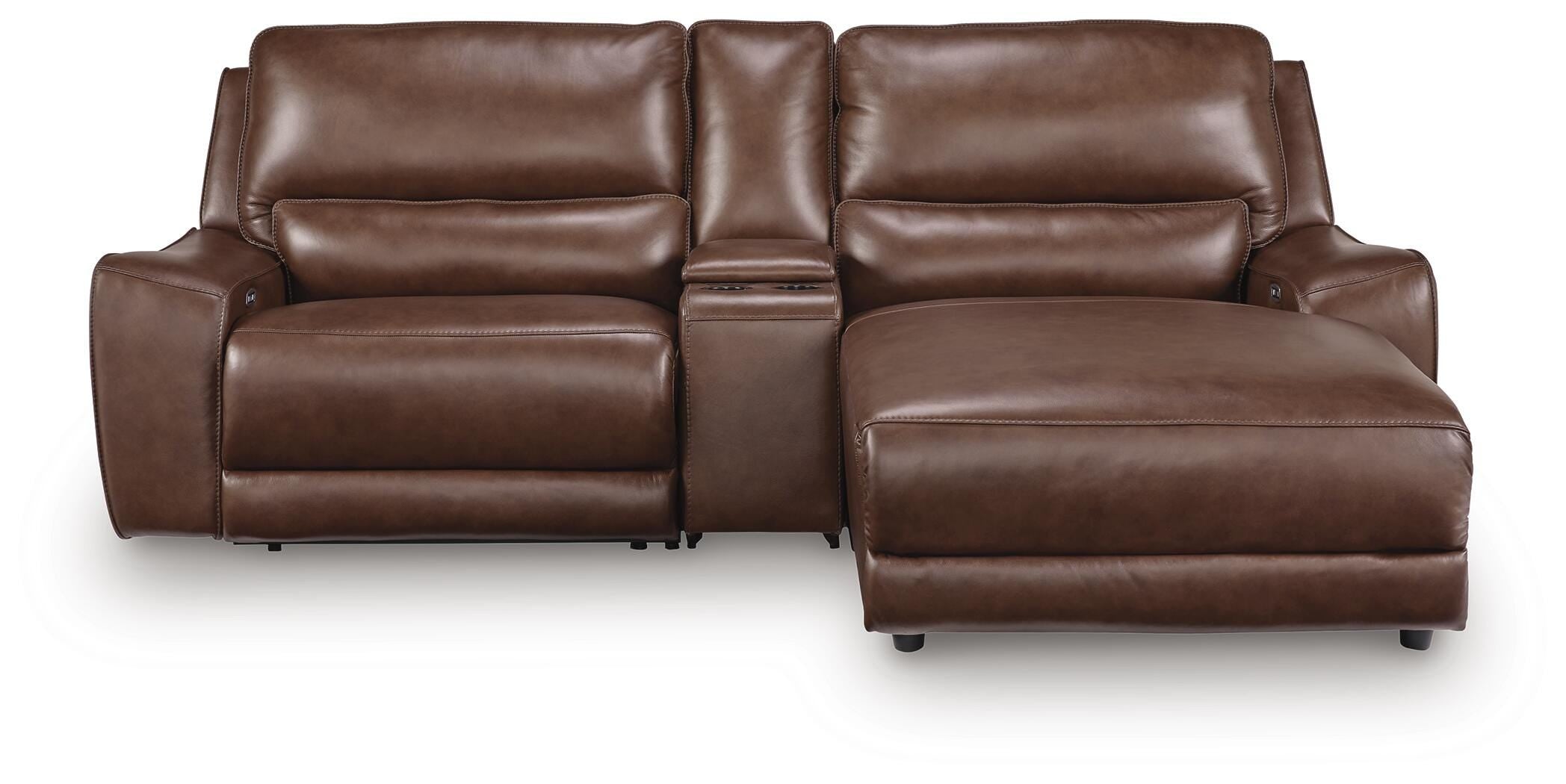 Seccional reclinable eléctrico DeepWakes con chaise longue