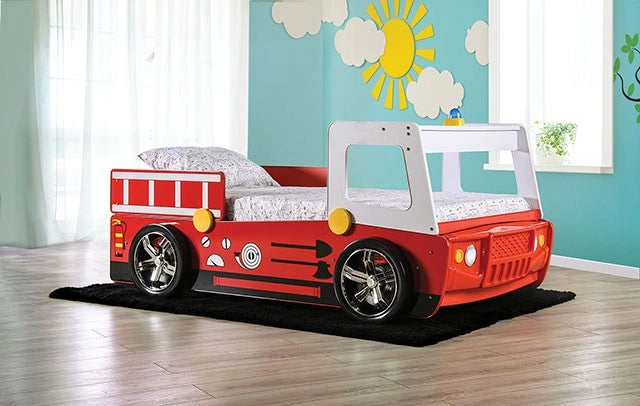 Cama individual FIERSTALL, roja