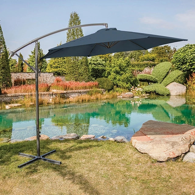 Parasol en voladizo Glam con LED