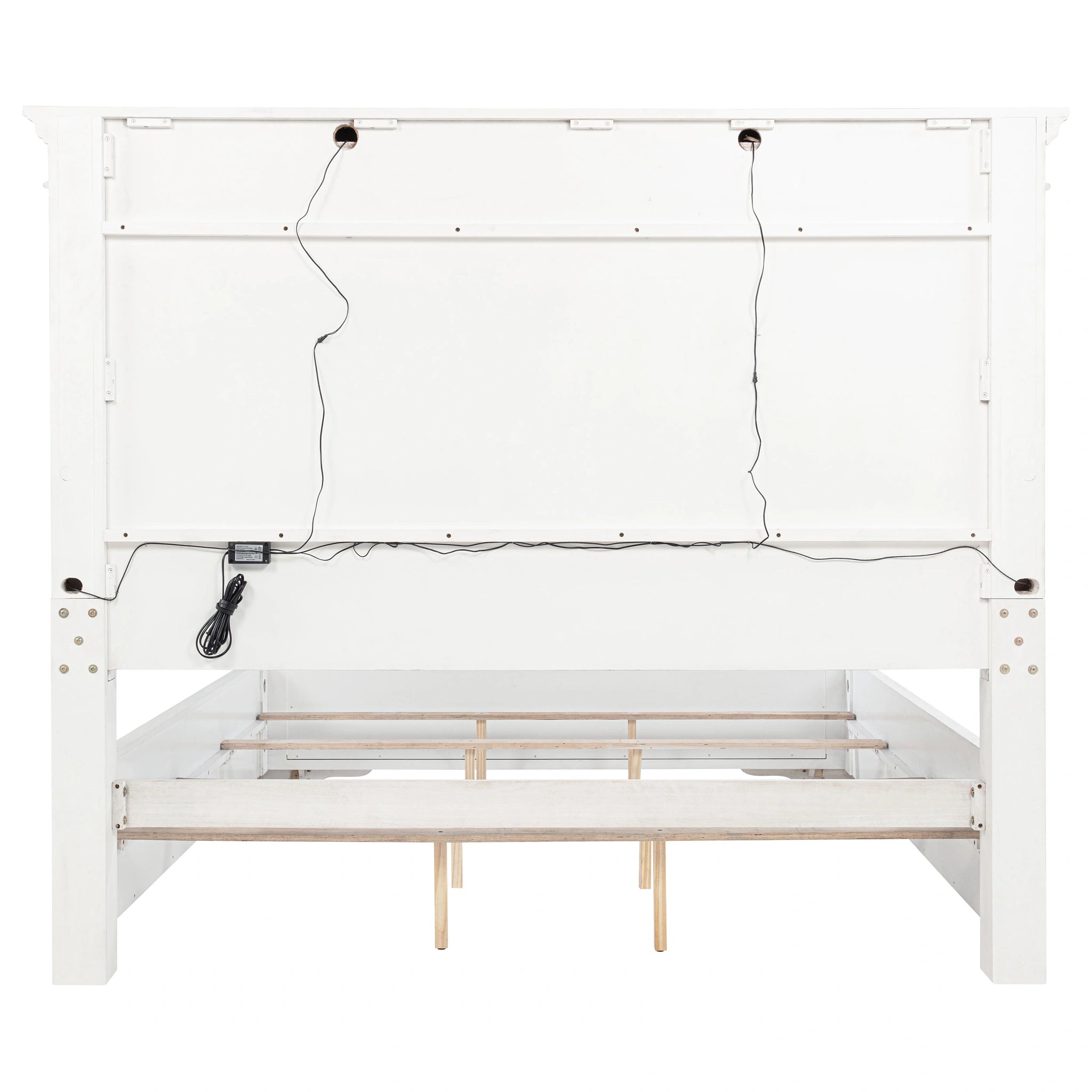 Cama McKinney con panel y luces LED