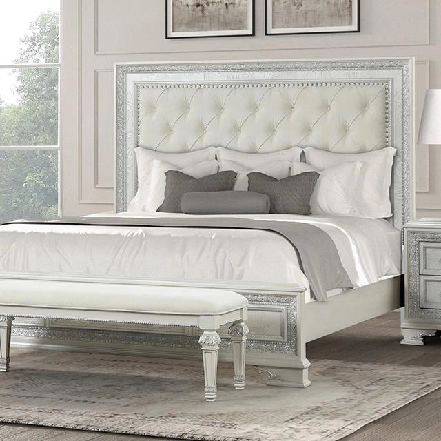 Stella Mia Cama Blanco y Blanco