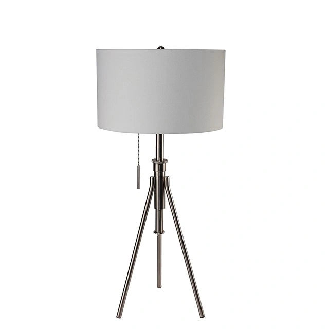 Lámpara de mesa Zaya de acero cepillado