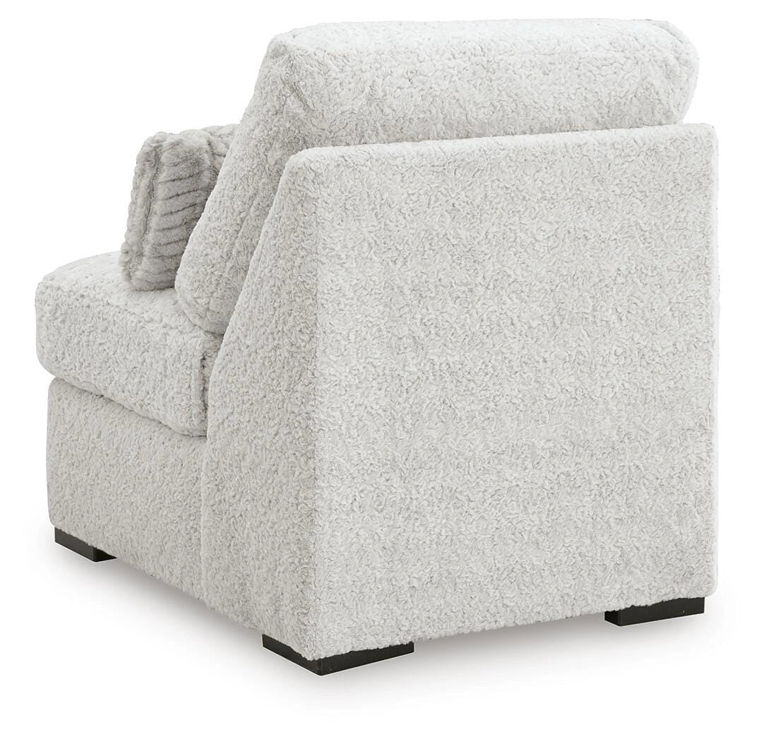 Sofá modular de peluche con chaise longue