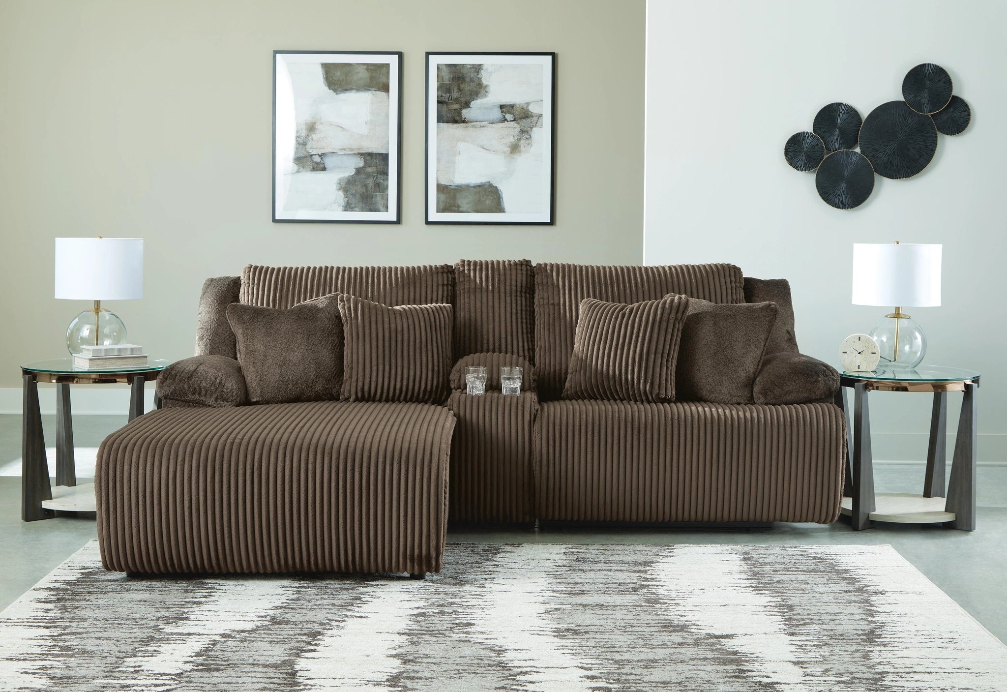 Sofá Seccional Reclinable de Primera Calidad con Chaise