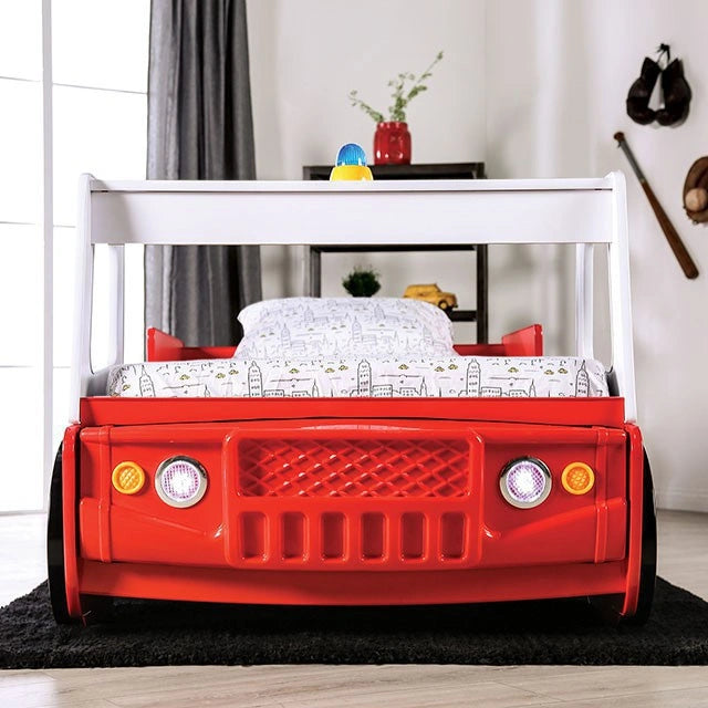 Cama individual FIERSTALL, roja