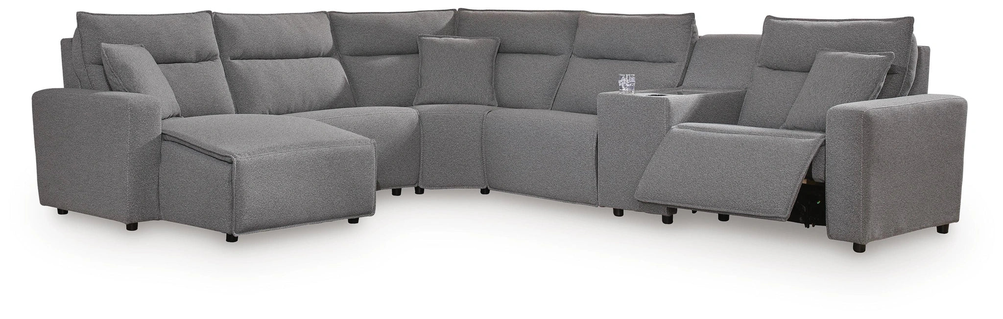 Seccional reclinable eléctrico Modmax con chaise longue