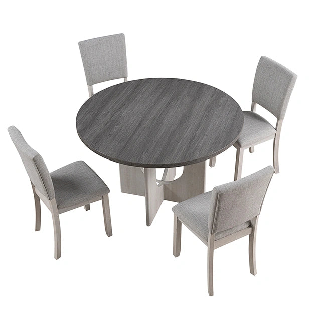 Juego de comedor redondo de 5 piezas Oberto