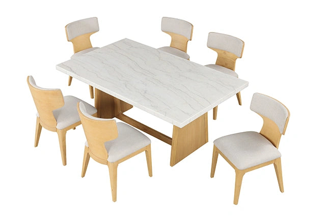 Juego de comedor Caerwys de 7 piezas