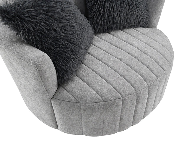 Sillón giratorio con mechones Hoople Channel