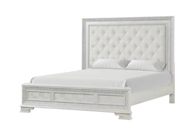 Stella Mia Cama Blanco y Blanco